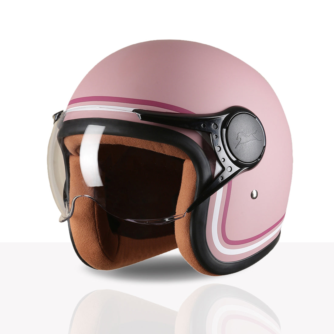 TVS MissFit Helmet for Women | Lightweight Ladies Helmet for Scooty | Stylish Girls Helmet with Extreme Comfort Fit | Women Helmet with Clear Visor | DOT & ISI Certified Helmet for Woman